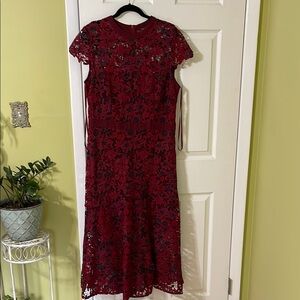 Elegant Red Lace Dress